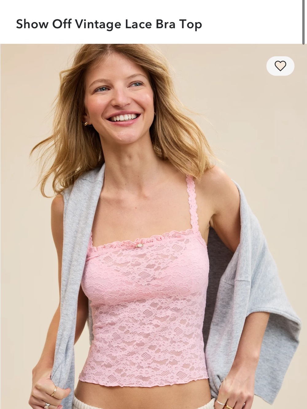NWT Aerie Show Off Vintage Bra Top - XS